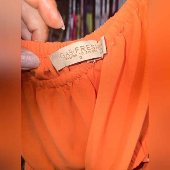 RARE HTF NWOT FTF GABIFRESH O-RING WAIST Maxi Dress 2x - Picture 3 of 4